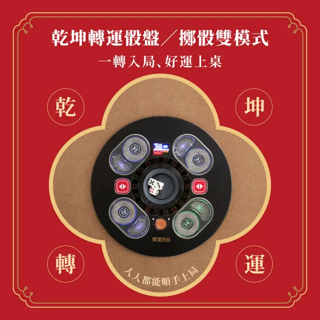 【輝葉良品】發財機 電動麻將桌 摺疊款/餐桌款HYG-W05 全配組(過山車/電子靜音骰/熱風除濕 HYG-W05)