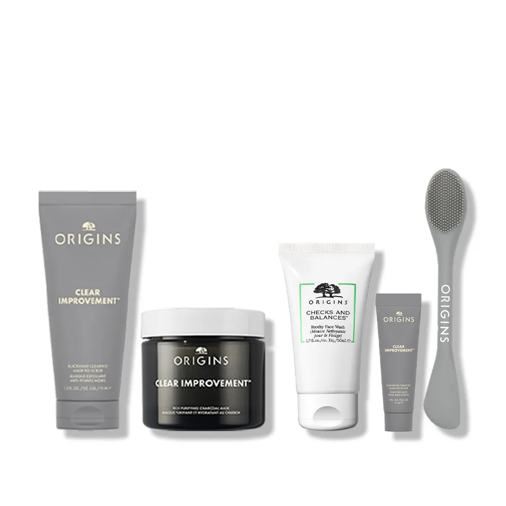 【ORIGINS 品木宣言】零黑粉淨化面膜組(泥娃娃奇亞籽面膜75ml+0黑粉面膜75ml)