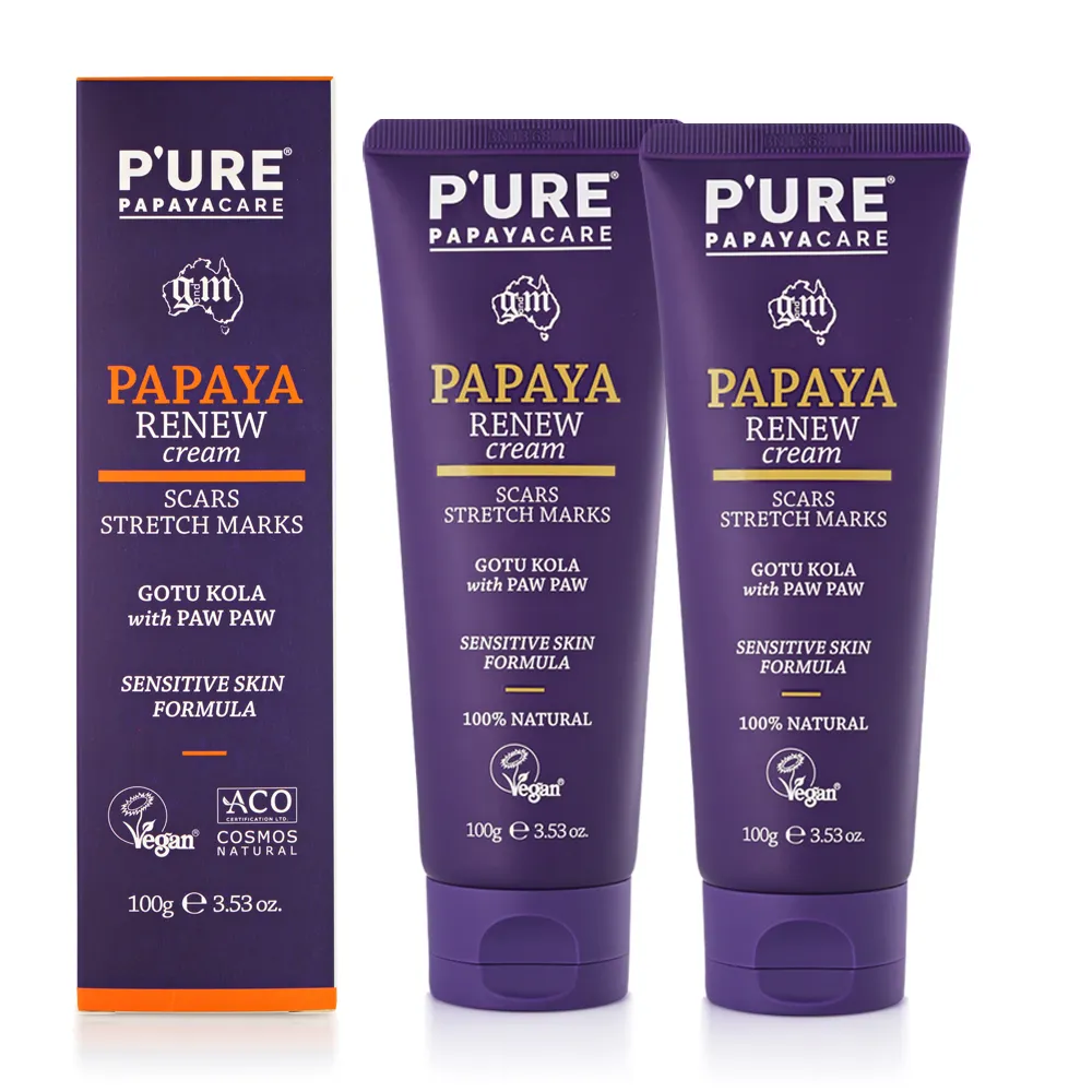 【澳洲 Pure Papayacare】木瓜無痕滋養霜(2入組  100g / 條)