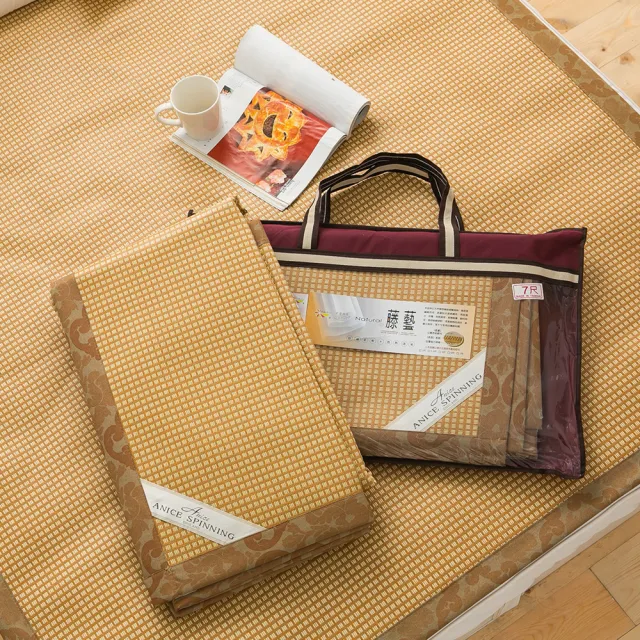 【A-nice】日本精品 3D透氣加厚 高密度 加厚編織 頂級軟藤涼蓆(雙人加大/6呎 / TWO)