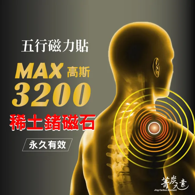 【菁炭元素】稀土磁能五行磁力貼 1件組(鍺磁石 能量元素 磁力貼 磁力項圈 按摩)