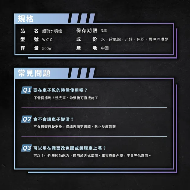 【Philo 飛樂】玻璃視野專護組--油膜去除擦/玻璃鍍膜/水噴蠟/洗車組合