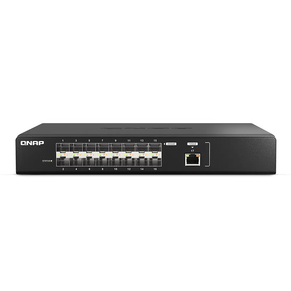 【QNAP 威聯通】昌運監視器 QSW-M5216-1T 16 埠 25GbE SFP28 光纖網管型交換器
