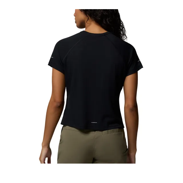 【Columbia 哥倫比亞】女款-防曬UPF40快排短袖上衣-Stealth Spring™ SS Tee-黑色(UAL38940BK/KS)