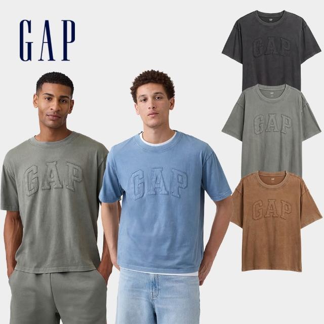 【GAP】男裝 Everyday Soft Gap Logo Boxy 短袖T恤-多色任選(895302)