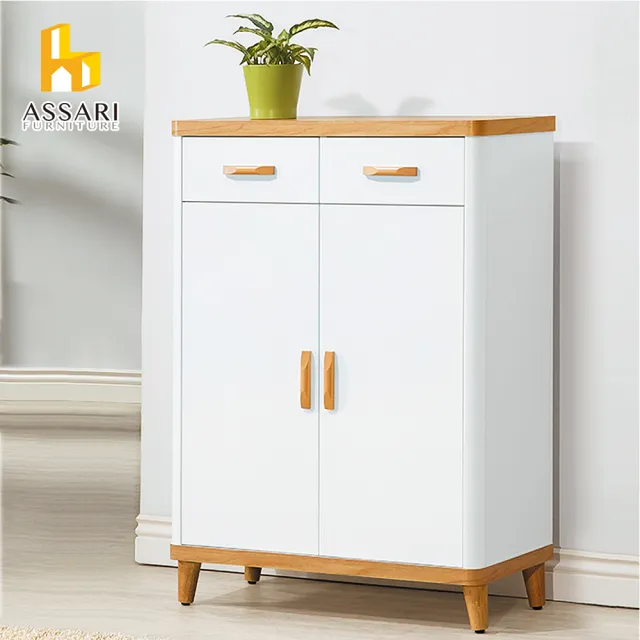 【ASSARI】2.7尺溫妮雙門2抽鞋櫃(寬80*深40*高113cm)