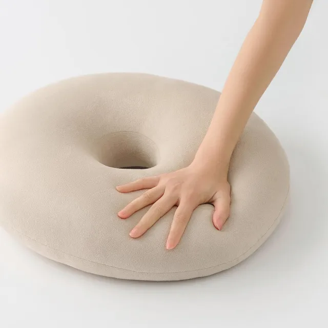 【MUJI 無印良品】甜甜圈抱枕 寬45x長45x寬度/厚度20cm(2入組)
