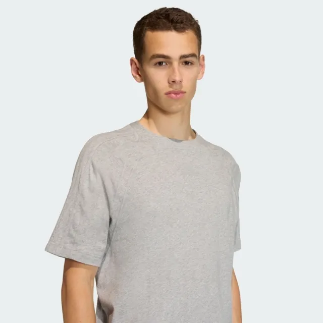【adidas 愛迪達】Cutline Co Tee 男 T恤 運動上衣 休閒短袖 灰 亞版(KE0712)