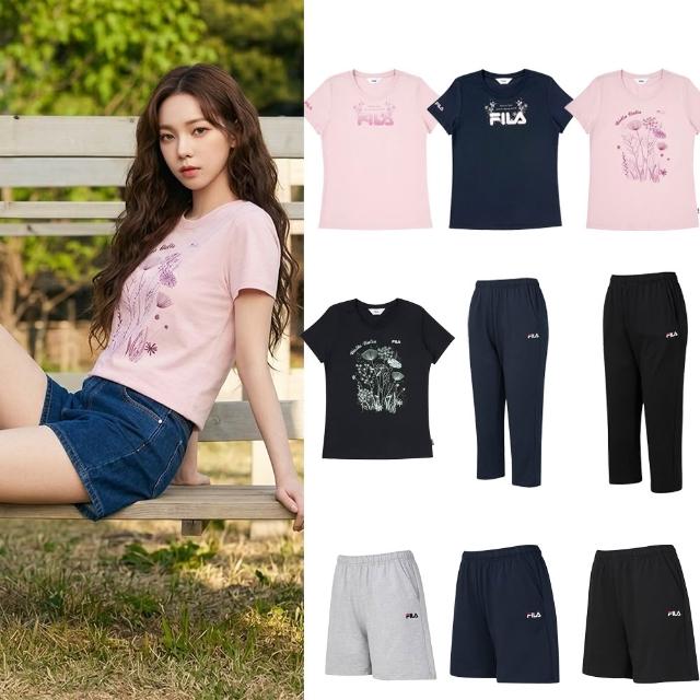 【FILA】短袖T恤 女款 運動上衣 運動服 運動褲 (任選)