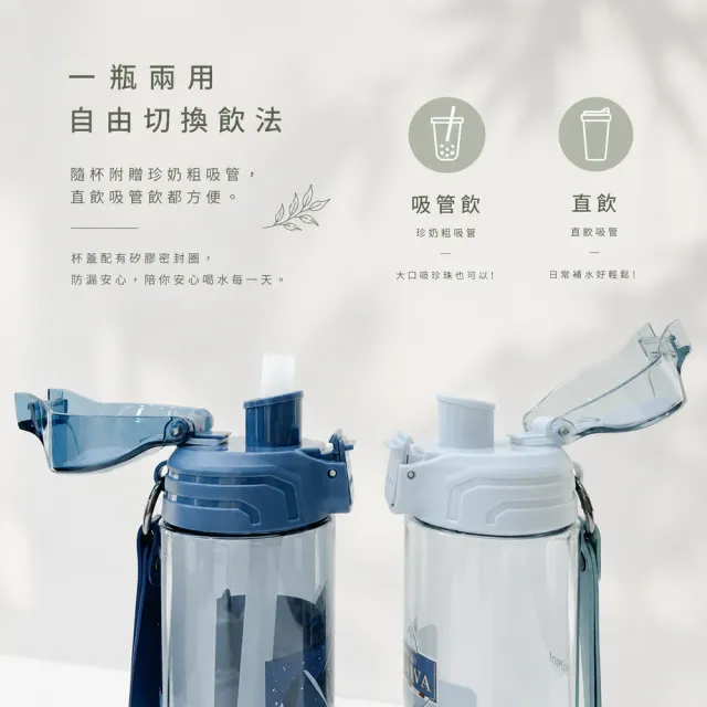 【Maru 丸山製研】買1送1-_美國Tritan吸管直飲兩用水瓶750ml(吸管杯/吸管水壺/運動水壺/運動水瓶)