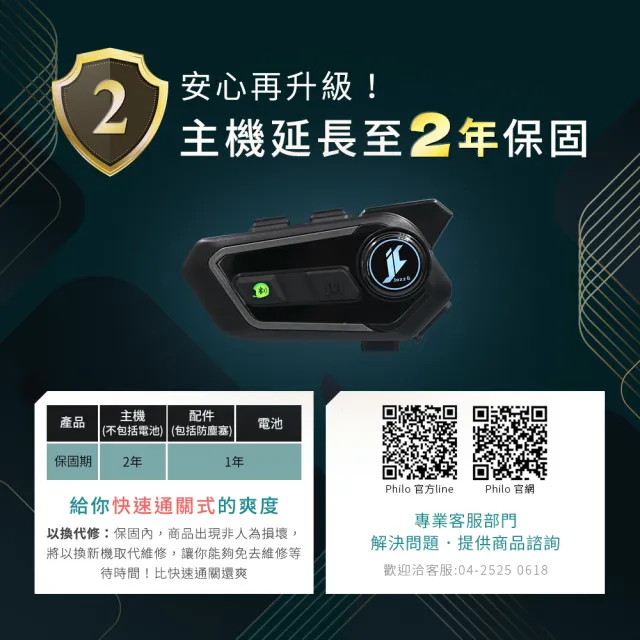 【Philo 飛樂】Jazz6 全混音多人對講 安全帽藍牙耳機 高通藍牙5.3雙晶片(降噪耳機/對講機/全罩安全帽)
