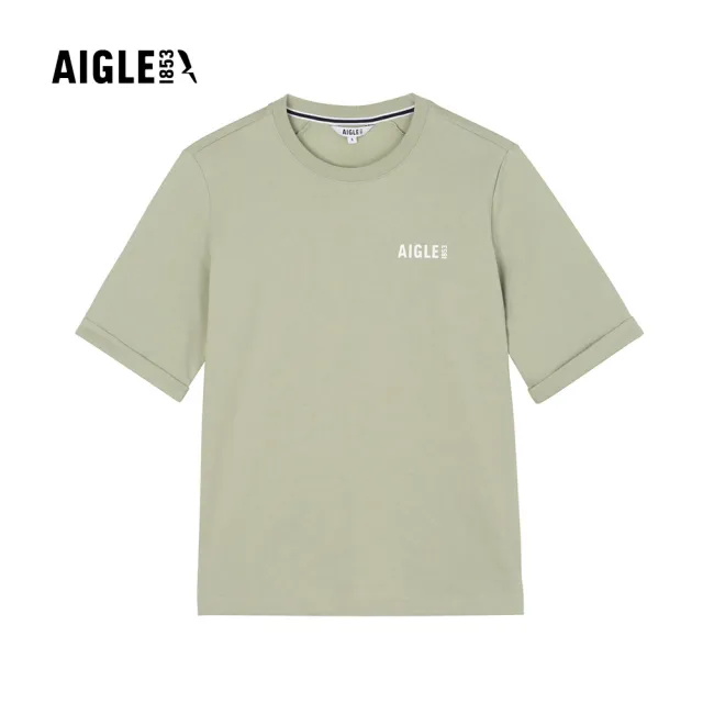 【AIGLE】女 快乾抗菌短袖T恤｜AG-4P222A244 淺綠(女 T恤 抗菌 快乾)
