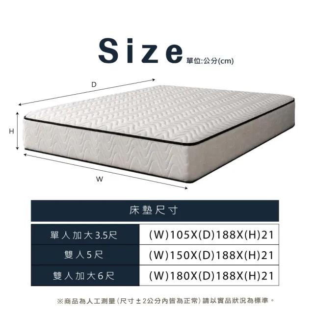 【A FACTORY 傢俱工場】台灣製 單大3.5尺高壓縮獨立筒 釋壓回彈支撐透氣床墊 (適中偏軟)