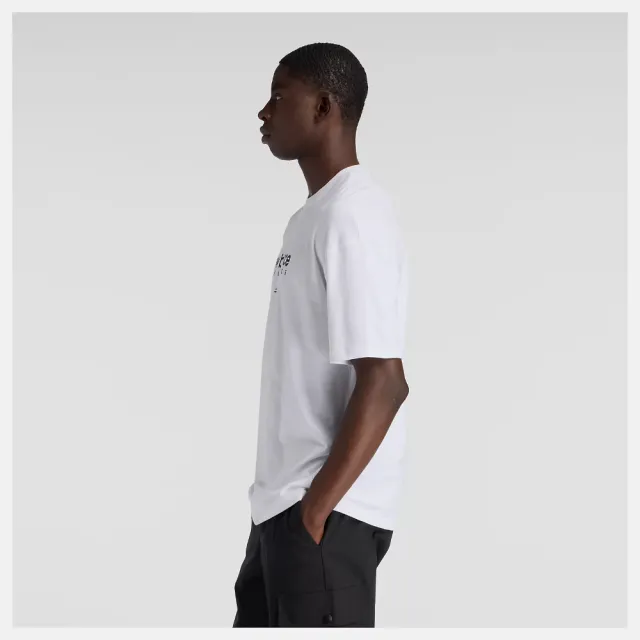 【NEW BALANCE】NB 短袖上衣 男 寬鬆版型 美規 白MT61D0U5WT