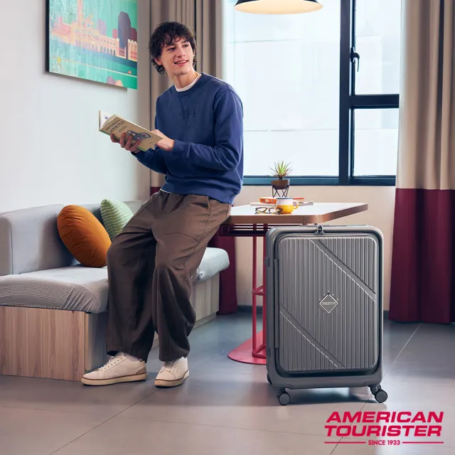 【AMERICAN TOURISTER 美國旅行者】28吋 VELOX 前開式/上掀式可擴充一鍵煞車輪行李箱/旅行箱(多色可選)