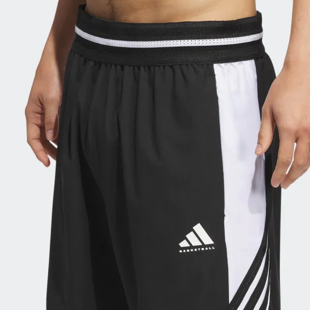 【adidas 愛迪達】短褲 男 運動褲 吸濕排汗 CRAZYLITE SHORT 黑 JX6381