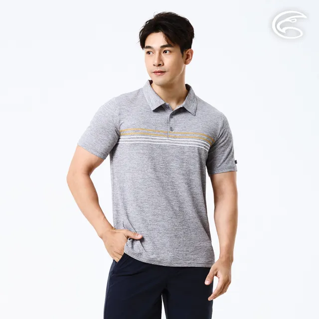 【ADISI】男輕量散熱超透氣抑菌消臭POLO衫 AL2611015 麻灰 M-3XL｜吸濕排汗 快乾 防臭 輕量 排汗衣