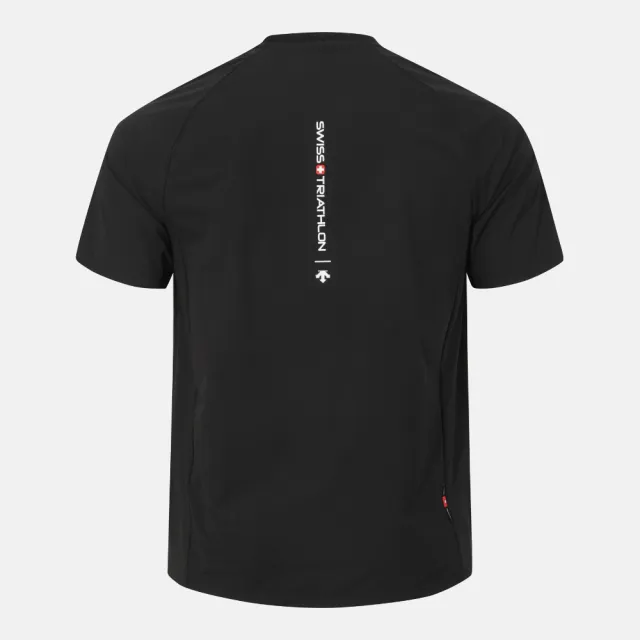 【DESCENTE】短袖上衣 男 快排 MEN WOVEN HEAVY TOP 黑 SR221IWH49-BLK0