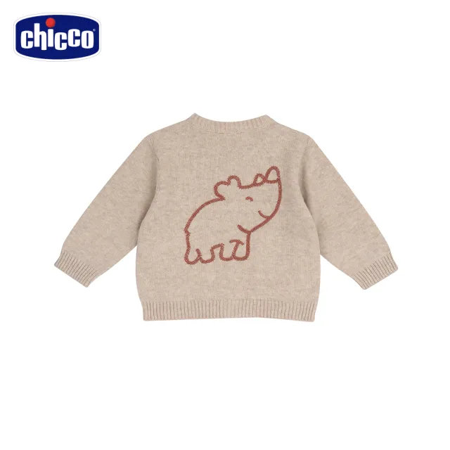 【Chicco】26SS童裝-南非探險-提織犀牛V領針織外套