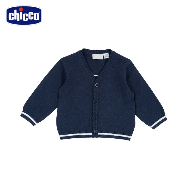 【Chicco】26SS童裝-紳士小熊-提織熊V領針織外套