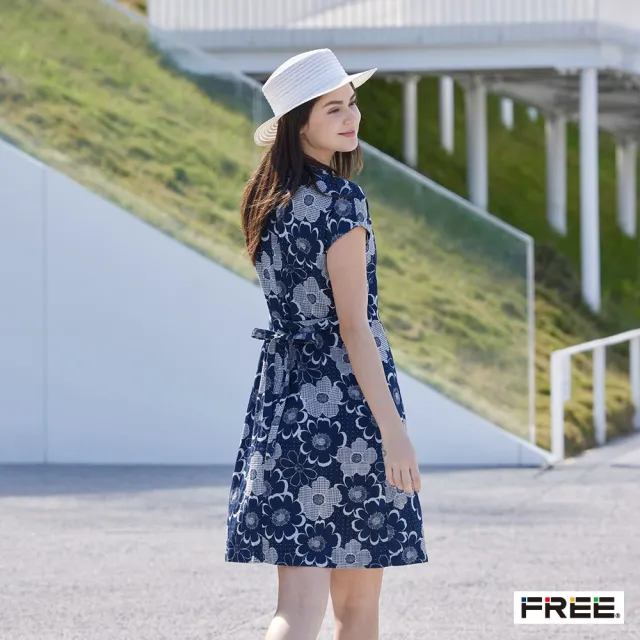 【FREE】INDIGO緹花洋裝