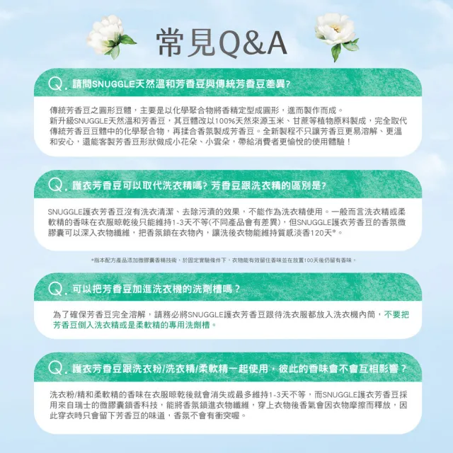 VIP【SNUGGLE】熊寶貝天然溫和護衣芳香豆補充包 300ml 4入組(藍風鈴/梔子花白茶/玫瑰茉莉/鼠尾草海鹽/青檸)