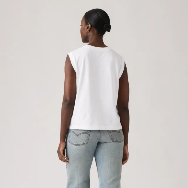 【LEVIS】寬鬆方形背心 / 水果圖案 白 女生上衣 熱賣單品 001MW-0019