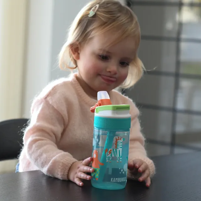 【KAMBUKKA】Lagoon Tritan 兒童趣吸瓶 2入組 多色任選(吸管杯/運動水壺/運動水瓶/兒童水壺)