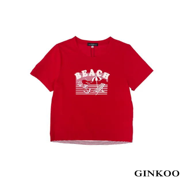 【GINKOO 俊克】海洋風印花上衣