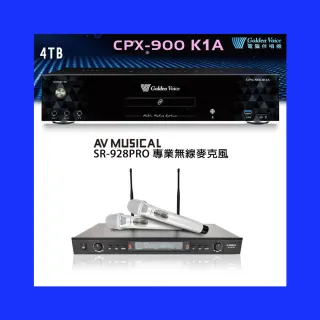 【金嗓】K1A 4TB家庭劇院卡拉OK點歌伴唱機+AV MUSICAL SR-928PRO 無線麥克風