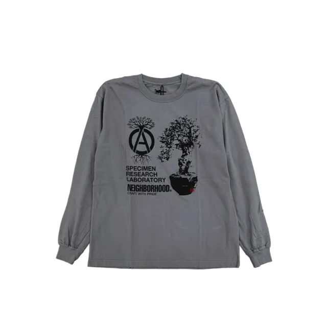 【NEIGHBORHOOD】Neighborhood Srl. Tee Ls - 1 黑/灰/白 塊根 長袖Tee 252PCNH-LT19