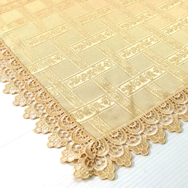 【LASSLEY】歐式蕾絲桌巾小桌巾43x60cm(花邊桌布 裝飾 桌墊 檯布 茶几 小桌 櫃巾 斗櫃 軟裝 台灣製造)