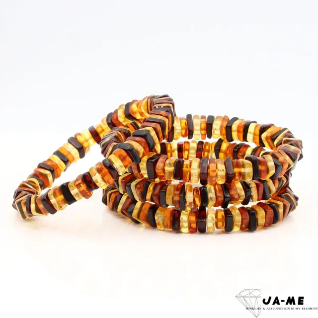 【JA-ME】天然琥珀 多寶方塊手串7-8mm