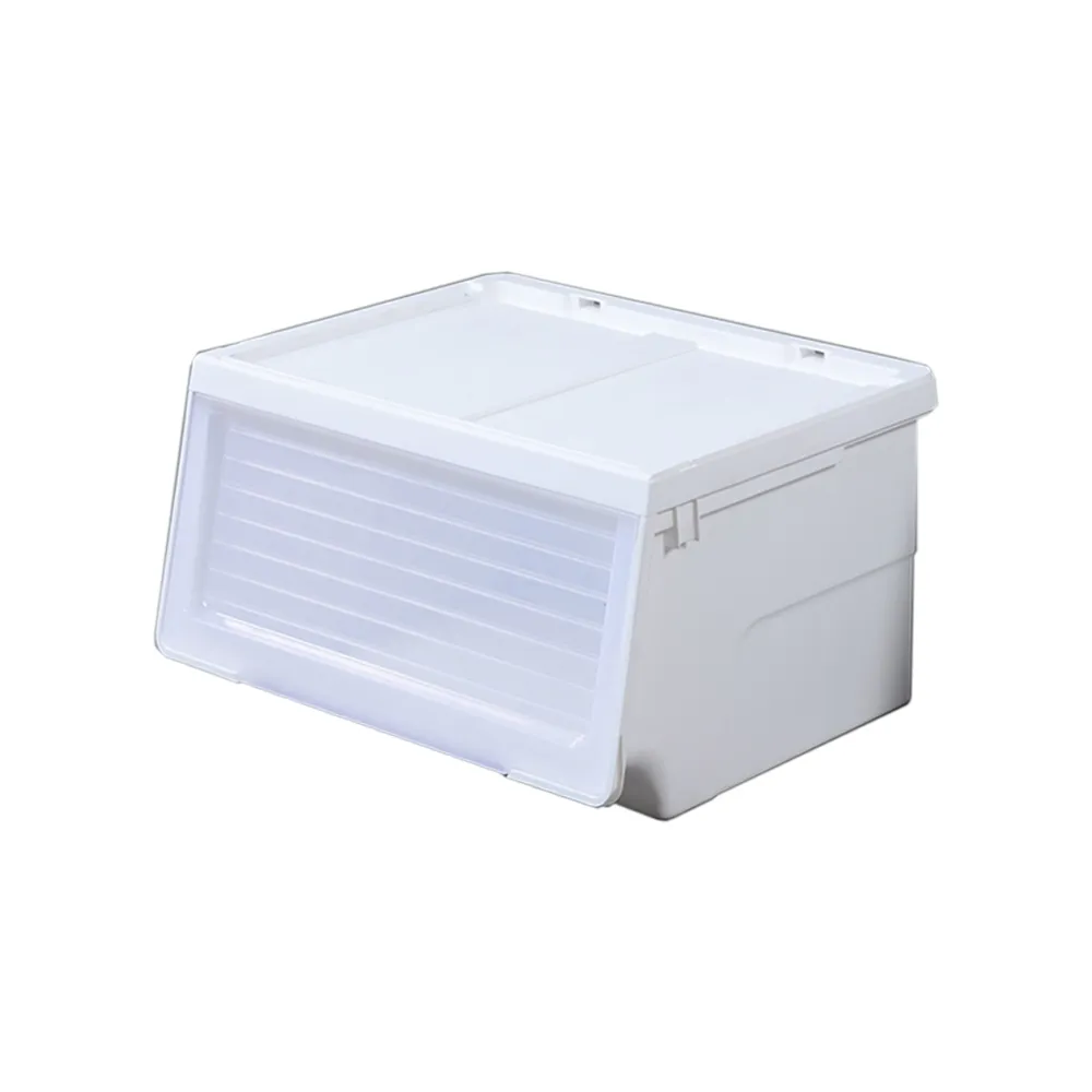 【真心良品】KEYWAY大開口前掀式直取整理箱61L-2入(MIT台灣製 衣物/棉被/雜物/玩具收納置物箱)