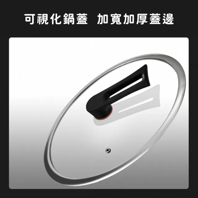 【鍋太后】316不鏽鋼蜂巢炒鍋/內外不沾鍋/單柄帶玻璃蓋(32cm)
