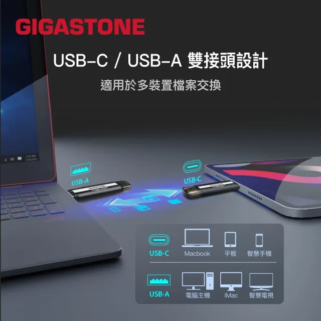 【Gigastone 立達國際】1TB ACP1000 USB3.2 Gen2 Type-C 雙介面 行動固態硬碟(iPhone17/外接式SSD)