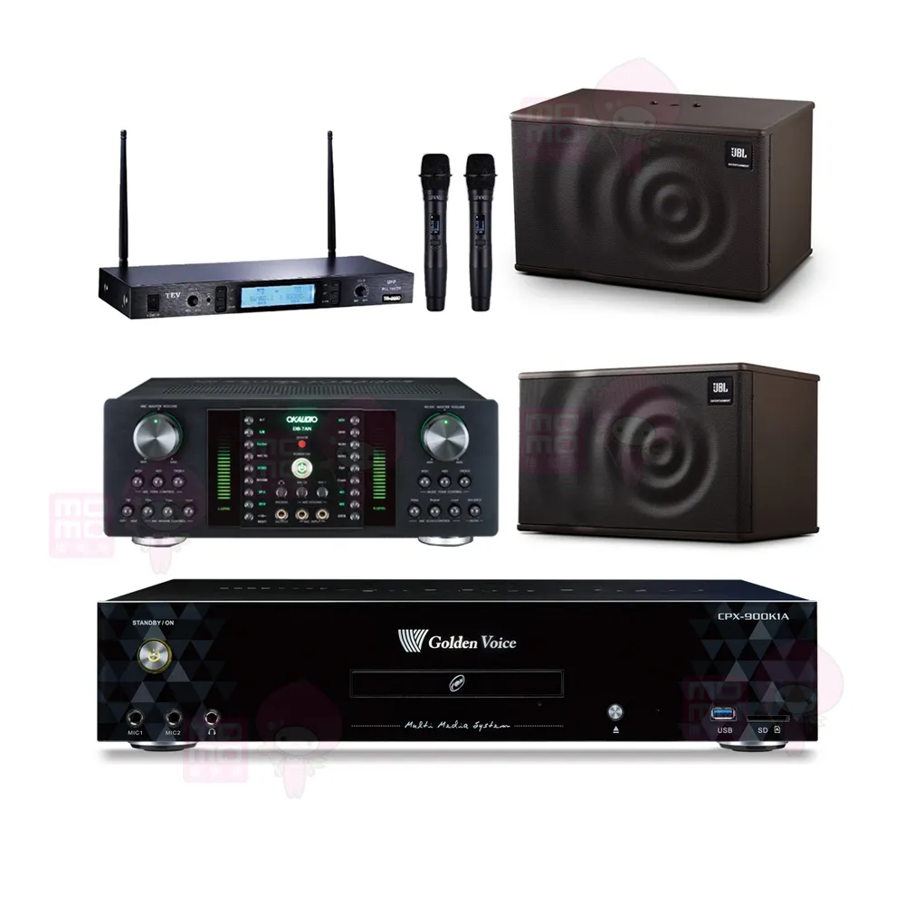 【金嗓】CPX-900 K1A+DB-7AN+TR-5600+JBL MK08(4TB點歌機+擴大機+無線麥克風+喇叭)