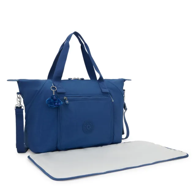 【KIPLING】休閒藍手提側背媽媽包-NEW ART M BABYBAG 女包