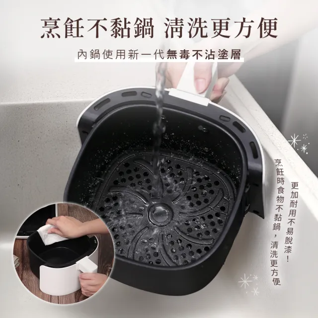 【Arlink】2.5L觸控版微電腦解凍氣炸鍋 精準控溫 /極速解凍/健身備餐神器/退冰神速/減油80%/租屋族首選