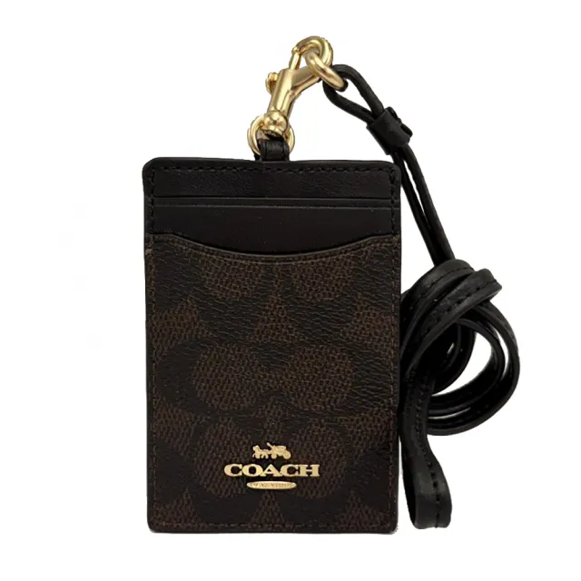 【COACH】C LOGO證件識別證保護套(深咖)
