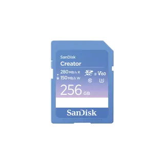 【SanDisk 晟碟】SanDisk CREATOR SD UHS-II 記憶卡 256GB(公司貨)