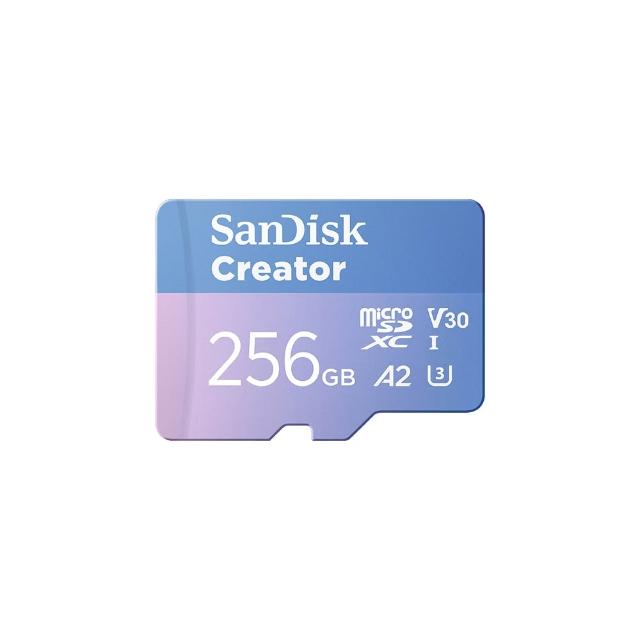 【SanDisk 晟碟】SanDisk CREATOR Micro SD UHS-I 記憶卡 256GB(公司貨)