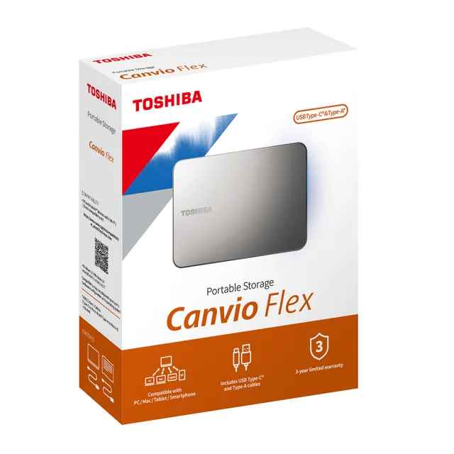 【TOSHIBA 東芝】Canvio Flex X2 4TB 2.5吋 外接式行動硬碟