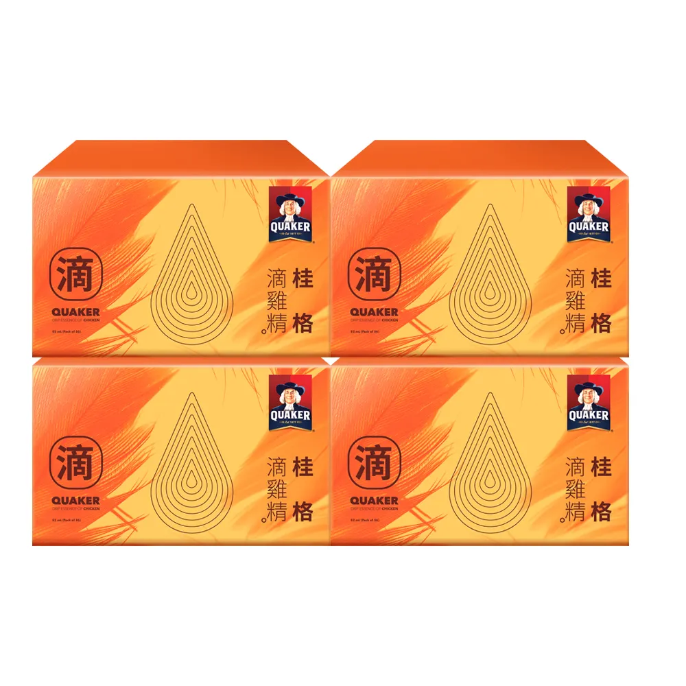 【QUAKER 桂格】滴雞精52ml×36包x4盒(共144入－環保自用包裝)