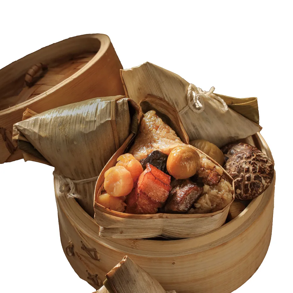 【晶華酒店】台北晶華酒店 干貝八寶粽禮盒4入x3盒(180g*4顆/盒x3/端午節肉粽．賞星鮮嚴選)