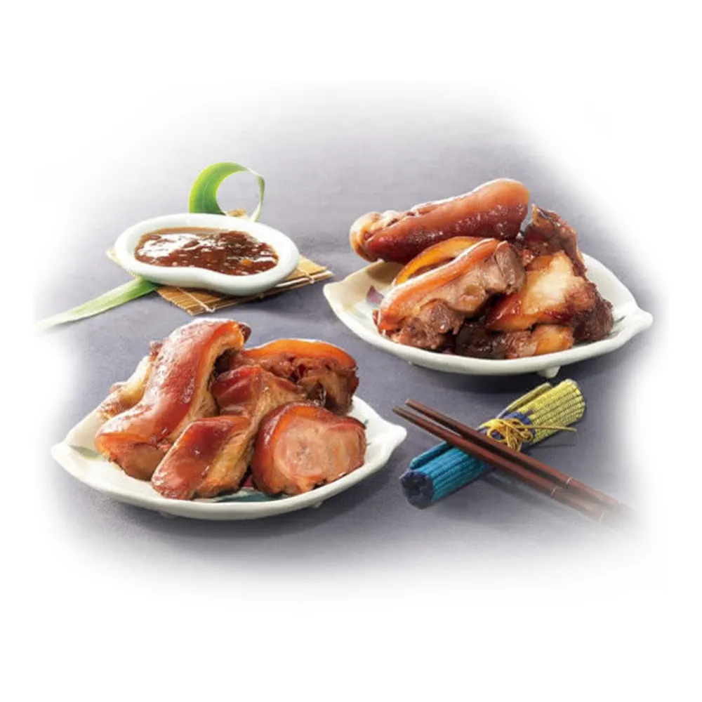 【海鴻飯店】好運豬腳麵線2組(豬腳940g+麵線220g+醬料255g/組)