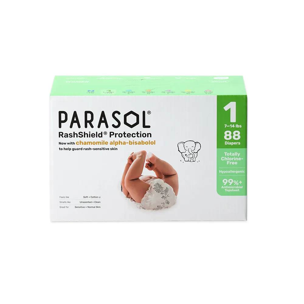 【PARASOL】總代理｜進化版_Clear+Dry 新科技水凝尿布 禮盒組 黏貼型NB-L / 綠活集點加價購(2包/箱)
