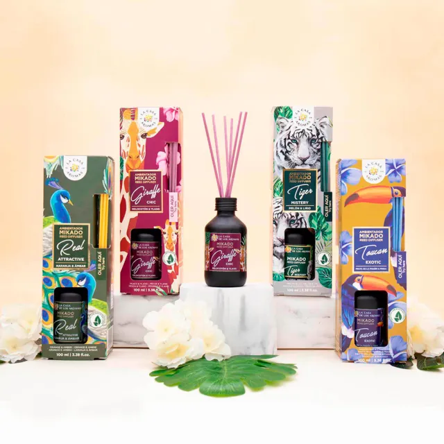 【LA CASA】西班牙叢林系擴香組-長頸鹿(甜桃與依蘭) 100ml(代理商公司貨)