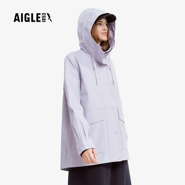 【AIGLE】女 GORE-TEX 防水透氣外套｜AG-4A205A106 淺丁香紫(女外套 防水透氣外套 防風外套 Goretex)
