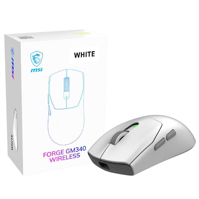 【MSI 微星】FORGE GM340 W WHITE無線電競滑鼠